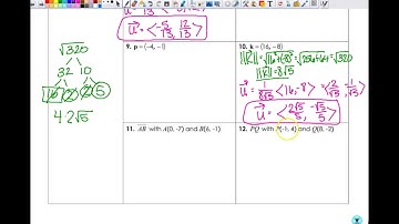 Vector Operations & Unit Vectors 6PPC1819