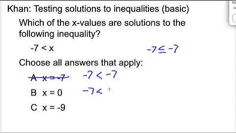 Khan 6th Testing solutions to inequalities basic