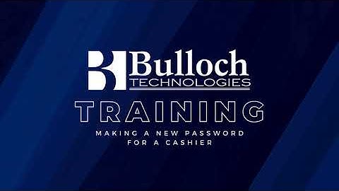 Creating a New Password (for Cashier)