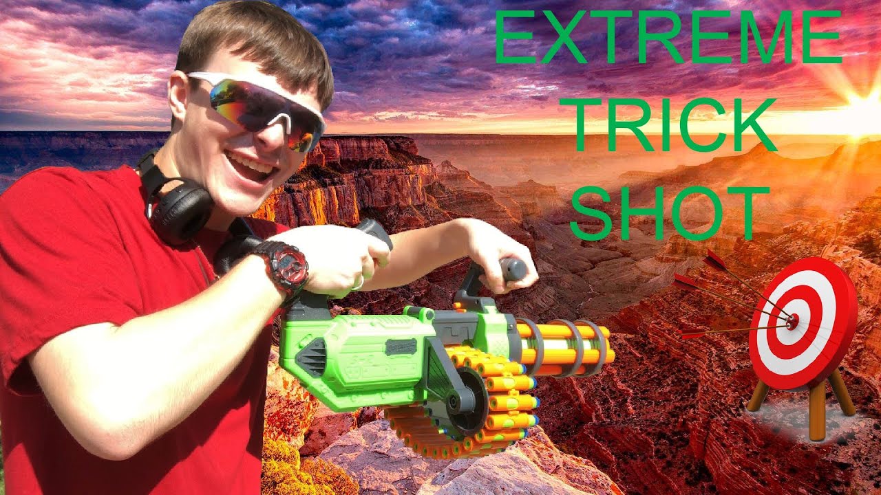 EXTREME NERF GUN TRICK SHOT CHALLENGE *CRAZY*