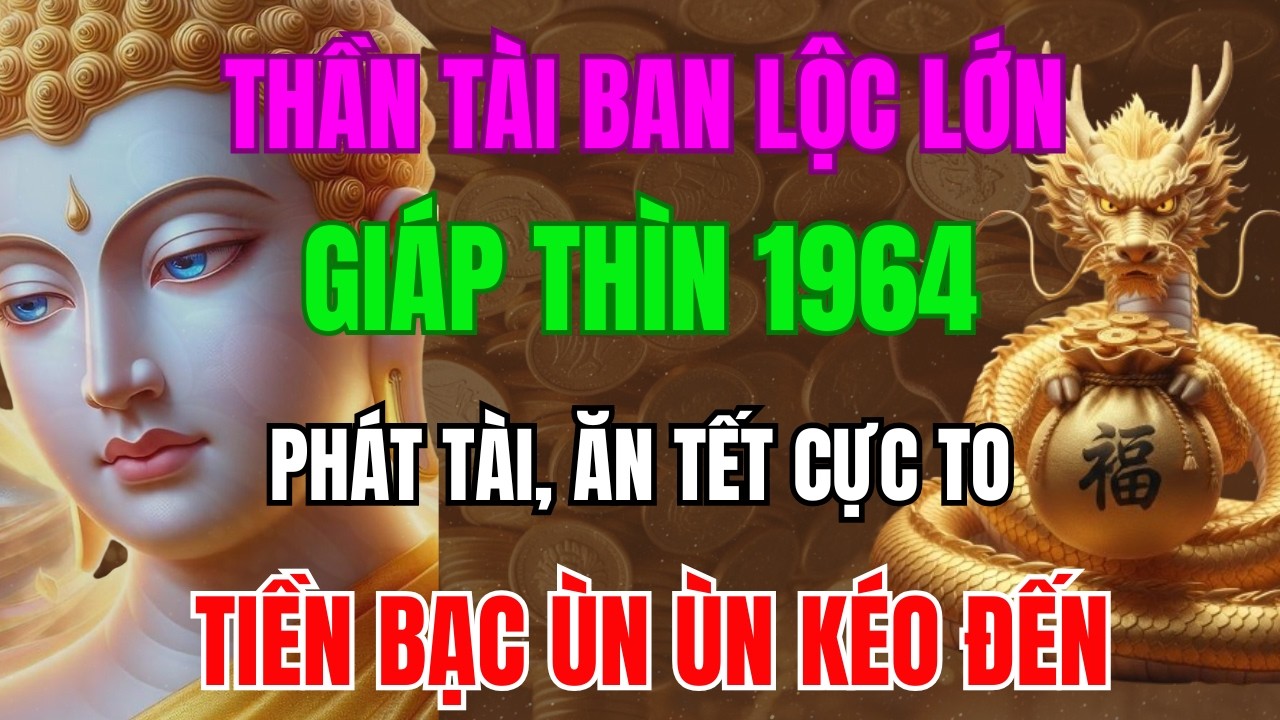Thần Tài Ban Lộc Lớn, GIÁP THÌN 1964 Sắp Phát Tài, Ăn Tết Cực To, Tiền Bạc Ùn Ùn Kéo Đến