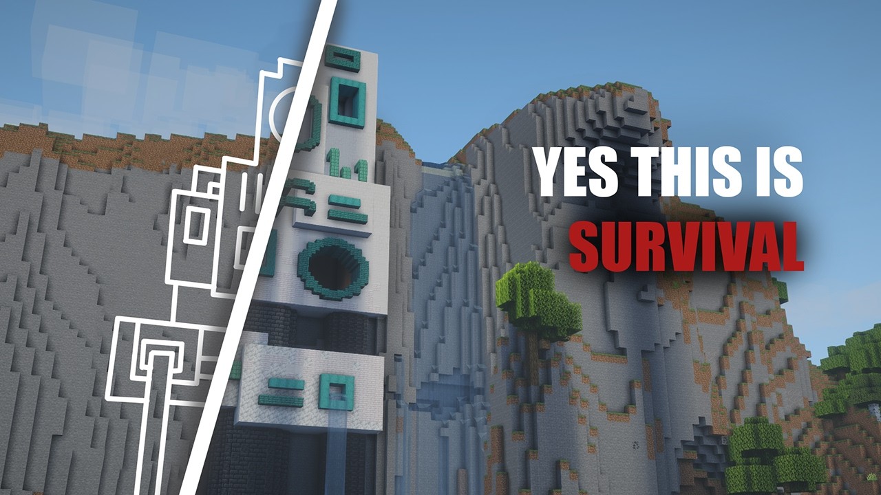 I Built a MASSIVE Cliffside Base in Minecraft