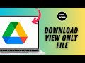 Download View-Only Files from Google Drive 📥