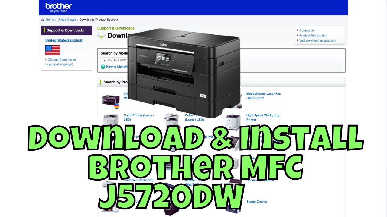 How To Download & Setup Brother MFC J5720DW Printer Driver in Windows || Driver Installation