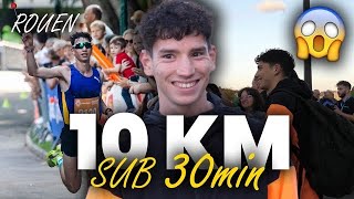 COURIR UN 10KM EN MOINS DE 30min 😱 - VLOG 10km De ROUEN