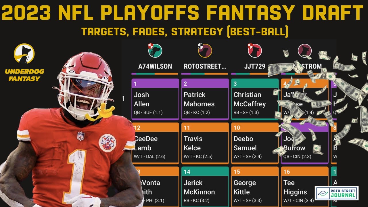 2023 NFL Playoffs Fantasy Football Draft & Strategy: Underdog Best Ball  Draft - $200,000 Gauntlet 