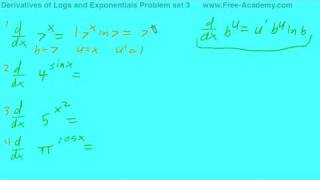 Derivatives of Logs and e^ Problem Set 3 - Calculus