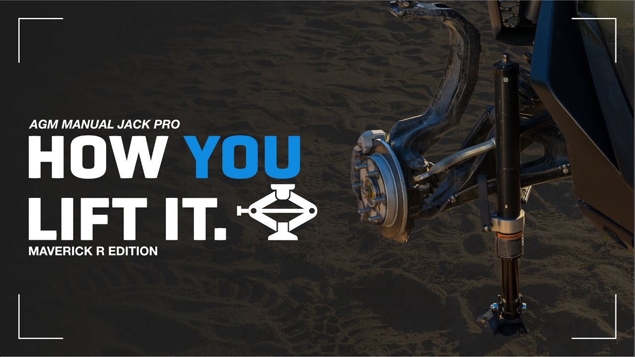 Как поднять Can-Am Maverick R с помощью ручного домкрата AGM Jack Pro