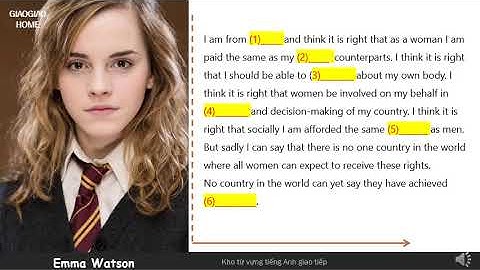 60s luyện nghe tiếng Anh với Emma Watson - 01