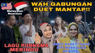 PURNAMA MERINDU - SITI NURHALIZA COVER BY ZIDAN, TRI SUAKA \u0026 ALDY NYONK | REACT MALAYSIA