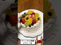 四角いカステラから作るデコレーションケーキ🍰