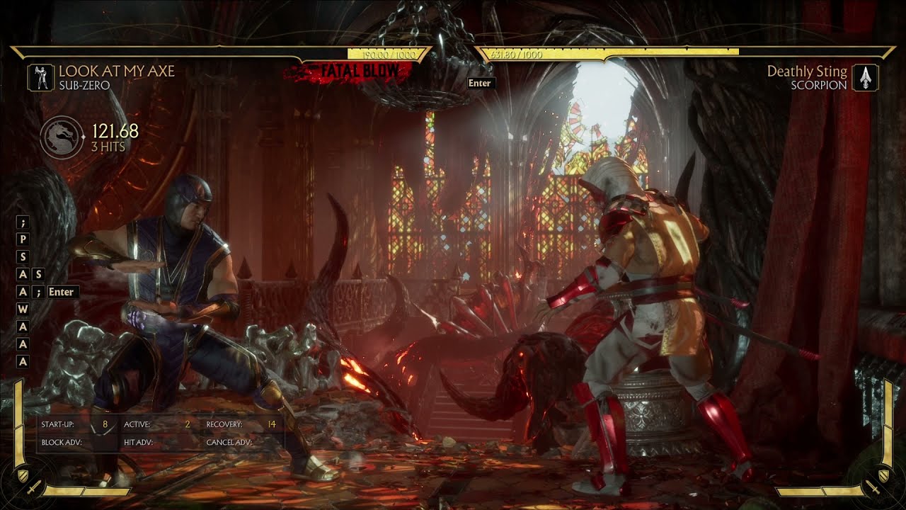Sikandar's biggest Sub zero combo (54%) with keyboard mk11