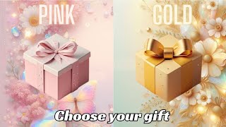 Choose your gift || 2 gift box challenge||1 good & the other bad|| Pink & Gold #giftboxchallenge
