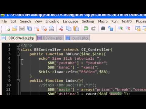 CodeIgniter Урок 8 - Вмъкване на масив в View