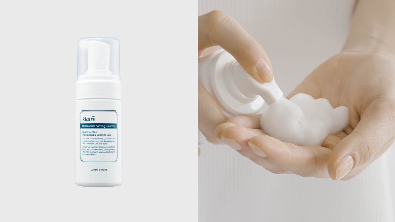 How to Use Foaming Face Wash I Dear, Klairs Rich Moist Foaming Cleanser