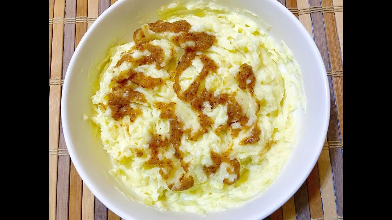 Wholegrain Mustard Potato Mash Recipe : สูตรอาหารทำมันบดใส่มัสตาร์ด