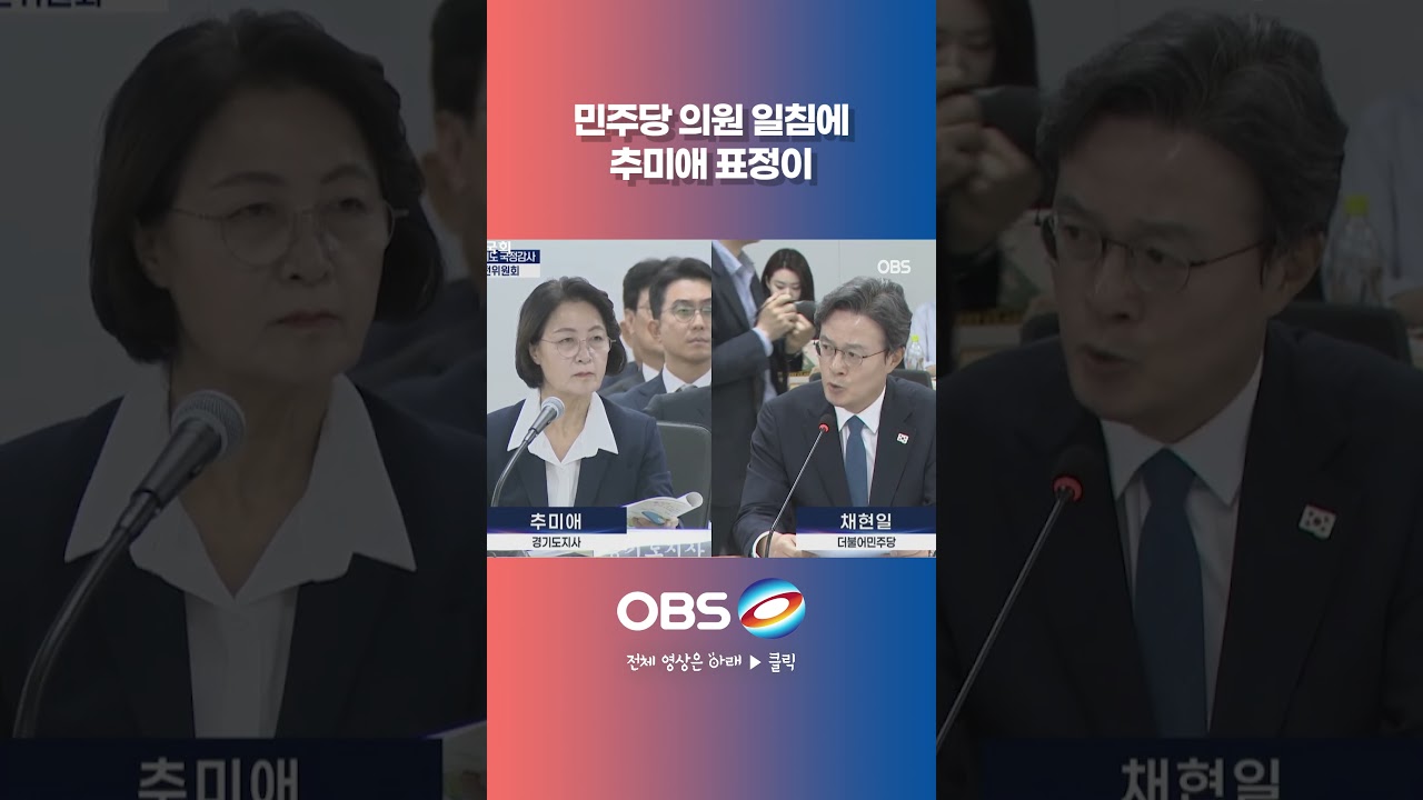 민주당 의원 일침에 추미애 표정이 #국정감사 #경기도 #추미애 #재정