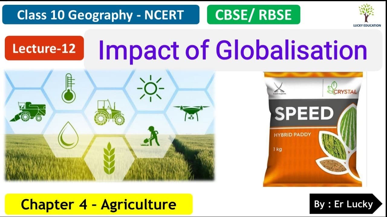 Impact Of Globalisation Organic Farming Class 10 Geography NCERT