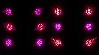 Sharingan Rinnigan Naruto Eyes 4K Motion Background 1hour No sound Animation