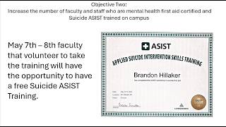 ASIST Training commercial for faculty at Delta College