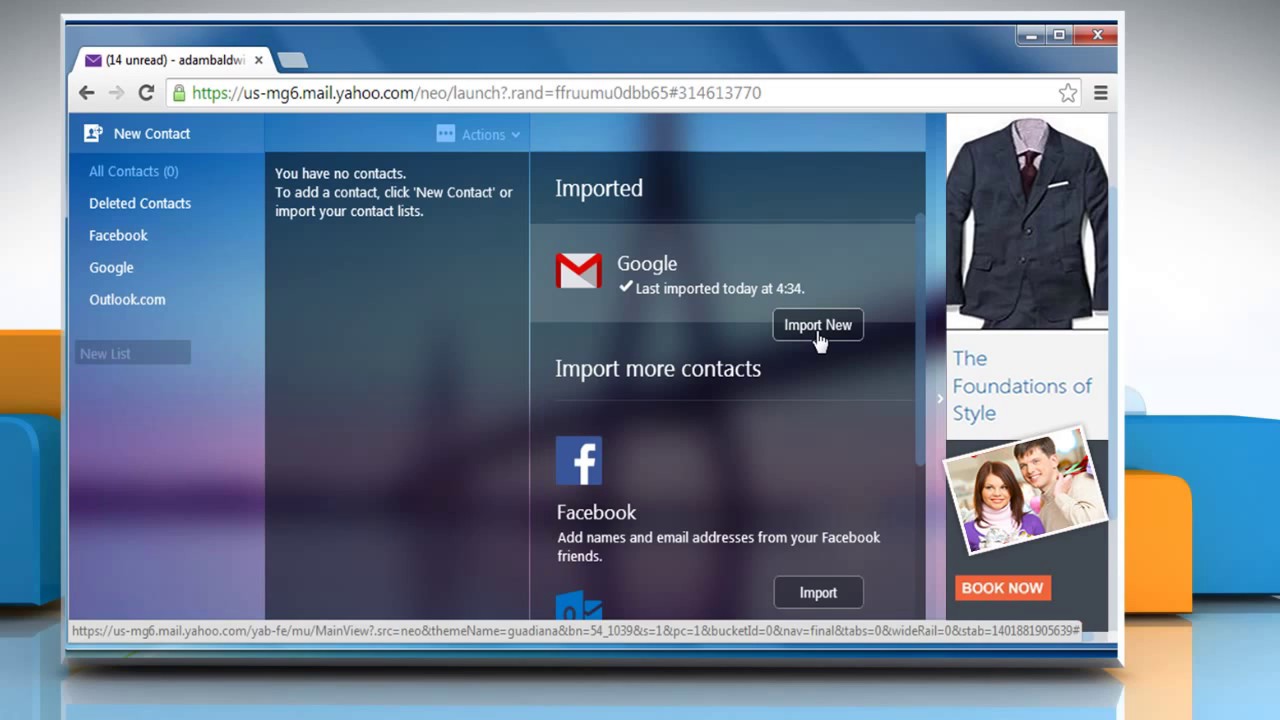 How to Import Contacts to Yahoo Mail