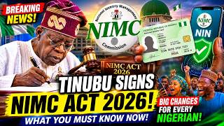 Breaking: Tinubu Signs NIMC Act 2026 in Major Digital Identity Update