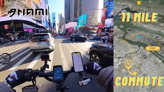 Full NYC Commute Experience Spring Time Rush! | Nami Klima Max eScooter POV [4k]