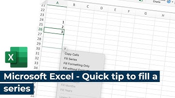 Microsoft Excel - Snelle tip om een ​​reeks te vullen