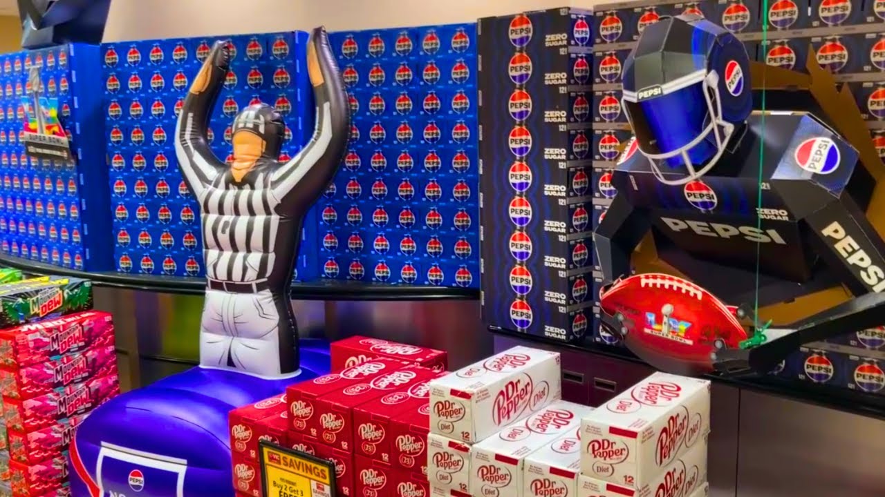 COKE AND PEPSI PRODUCTS & DISPLAYS | SUPER BOWL LX 2026 - YouTube
