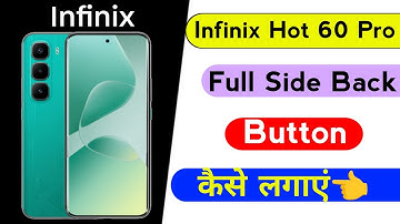 infinix hot 60 pro full side back button setting | infinix hot 60 pro gesture navigation setting