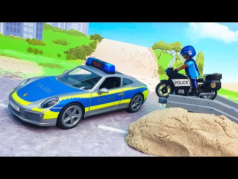 Мультики про машинки мультики для детей с игрушками полицейская машинка - Волчата разрушутели!