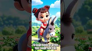 child with donkey  #childrenssongs #kids #nurseryrhymes