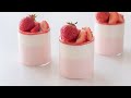 いちごとヨーグルトのムースの作り方 Strawberry & Yogurt Mousse＊Eggless & Without oven｜HidaMari Cooking