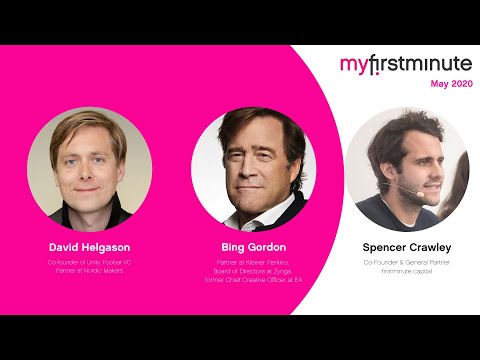 My firstminute with David Helgason (Unity, Foobar) and Bing Gordon (Keiner Perkins, Zynga, EA)