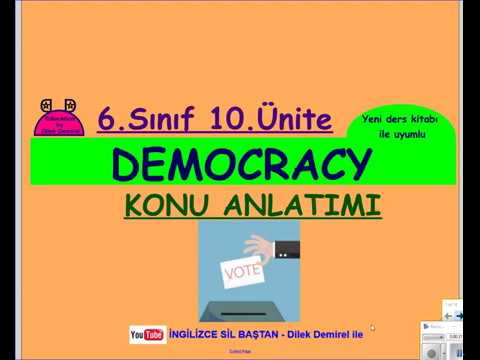 İngilizce 6. Sınıf 10. Ünite Democracy Konu Anlatımı (Yeni MEB kitabı uyumlu)