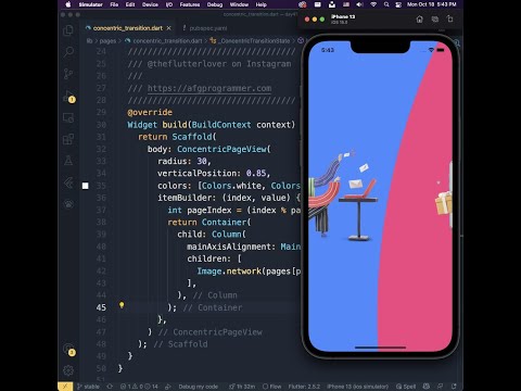 Flutter Concentric Transition Package Example - Day 43