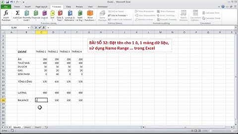 Học EXCEL cơ bản   32 Hướng dẫn đặt tên cho 1 ô, 1 mảng dữ liệu,    sử dụng Name trong Excel