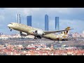 (4K) Plane spotting at Madrid Barajas airport - Spectacular views from above!
