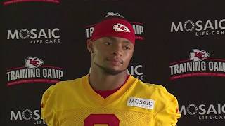 Quarterback Justin Fields talks 2026 Chiefs training camp