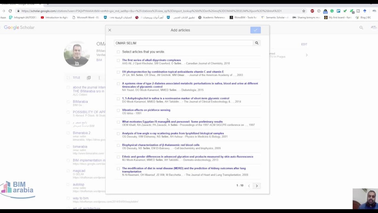 كيفية استخدام واضافة البحوث الى Google Scholar - YouTube