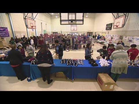 Students at Daniel Webster School 46 get new shoes, gloves and more