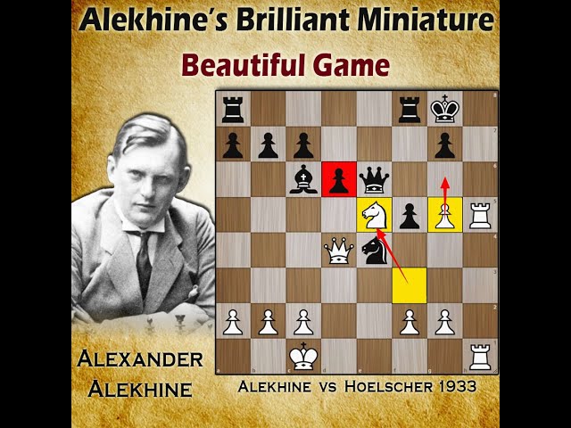 JustChessMiniatures on X: Alekhine was very original. Especially in the  openings. Whenever I saw him, he always had a pocket set in front of him.  Even in the hotel lobby. He was