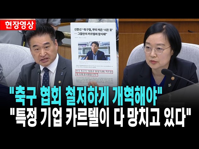 "축구 협회 철저하게 개혁해야..특정 기업 카르텔이 다 망치고 있다" [26. 6. 26.]