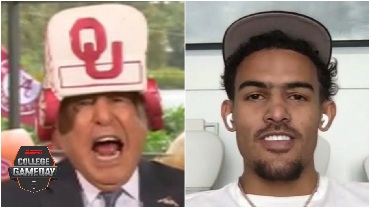 Lee Corso's headgear pick for Oklahoma State vs. Oklahoma with Trae Young |  College GameDay - YouTube