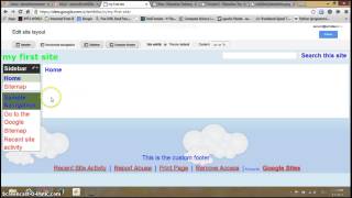 Sidebars and Sitemaps in Google Sites