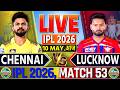 IPL 2026 Chennai Vs Lucknow Live Commentary Live Match Today Score CSK Vs LSG Cricket Live 