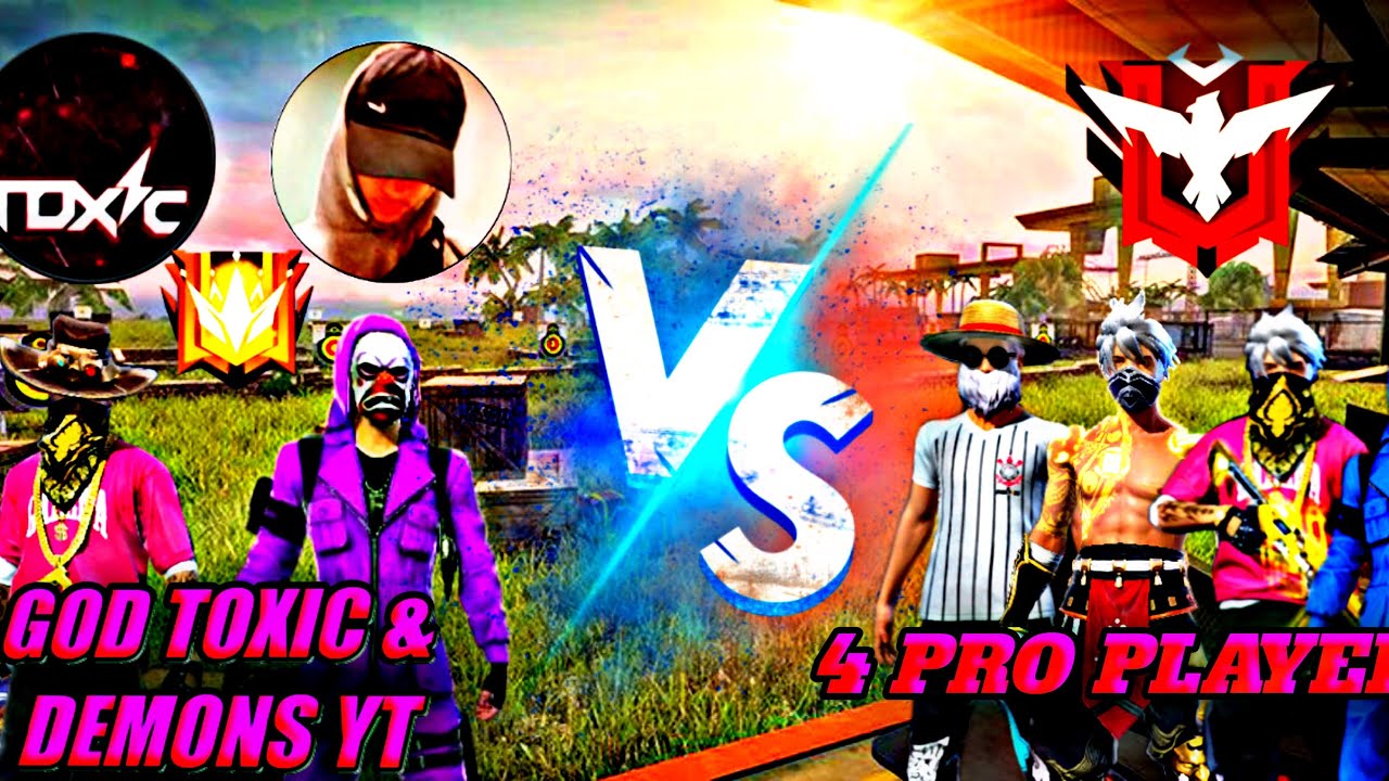 GOD TOXIC & DEMONS YT ✅ 2 VS 4 pro players ⚔️{Full gameplay} deagle 👑 and vazo leuta 👑 P.3
