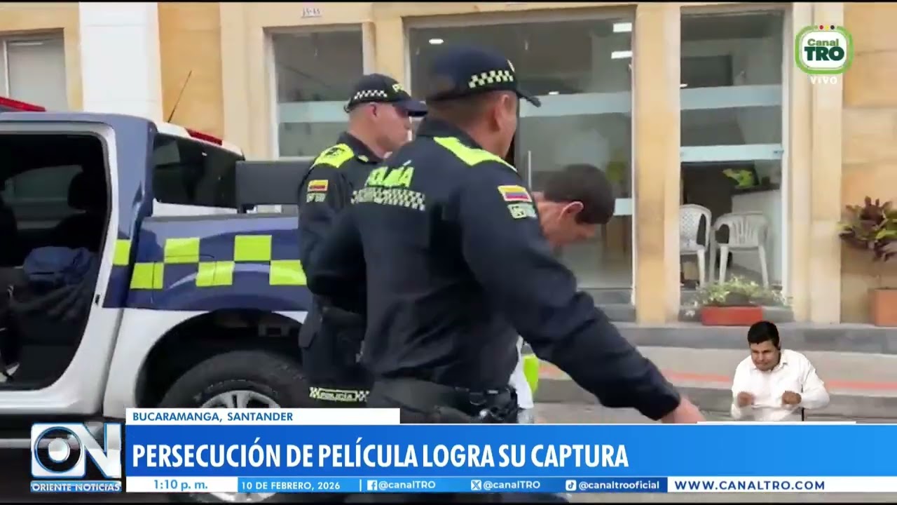 Cámaras captan persecución de película en Bucaramanga