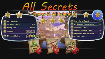 Chapter 2 "Know-It-All Island" all secrets 100% complete - Skylanders Trap Team (short video)