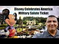 Disney Celebrates America Military Salute Ticket 2026 Shades Of Green Military Promo Ticket 